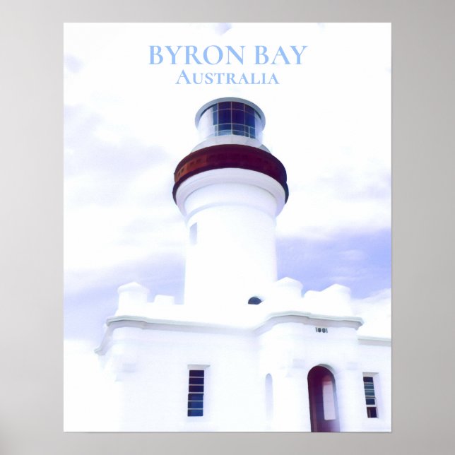Byron Bay lighthouse Australia travel Poster (Front)