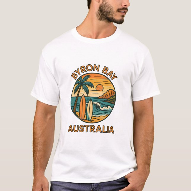 Byron Bay Sunrise – Coastal Summer Vibes T-Shirt (Front)