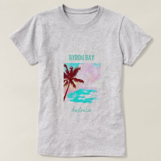 Byron Bay vintage hipster Australia travel T-Shirt (Design Front)