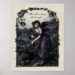 Byron "She Walks in Beauty" Victorian Art 11x14 Poster