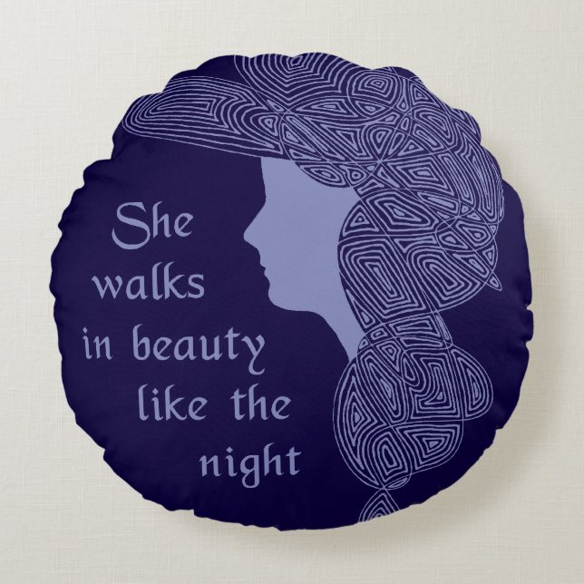 Byron's Lady Round Cushion (Front)