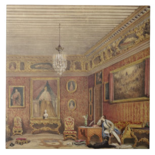 Byron's Room in Palazzo Mocenigo, Venice (w/c on p Tile