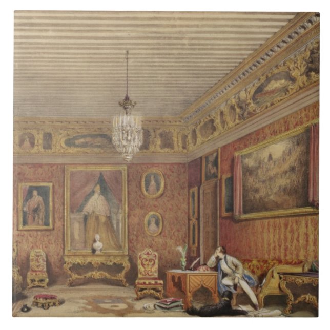 Byron's Room in Palazzo Mocenigo, Venice (w/c on p Tile (Front)