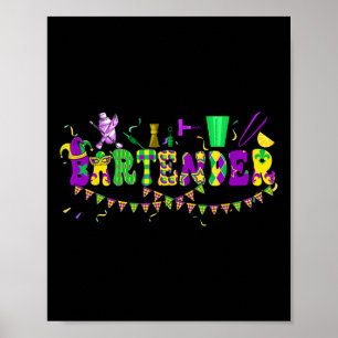Byrtender Mardi Gras Colourful Costume Parades Pro Poster