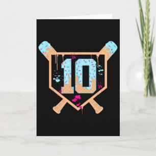 Bysebyll 10 Year Old Ice Cream Drip 10th Birthday  Card