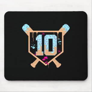 Bysebyll 10 Year Old Ice Cream Drip 10th Birthday Mouse Pad