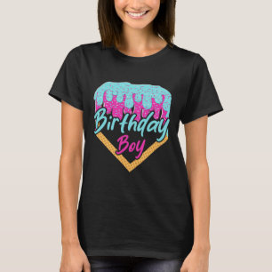 Bysebyll 10 Year Old Ice Cream Drip 10th Birthday T-Shirt