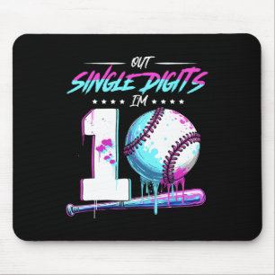 Bysebyll 10 Years Old Birthday Double Digits 10 Bi Mouse Pad
