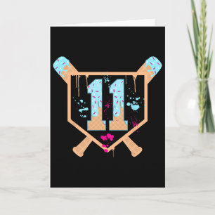 Bysebyll 11 Year Old Ice Cream Drip 11th Birthday Card
