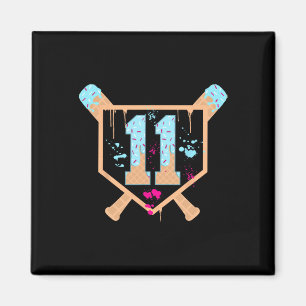 Bysebyll 11 Year Old Ice Cream Drip 11th Birthday Magnet