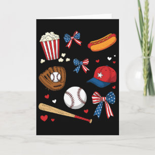Bysebyll 4th Of July Coquette Bow Women Girls Byse Card