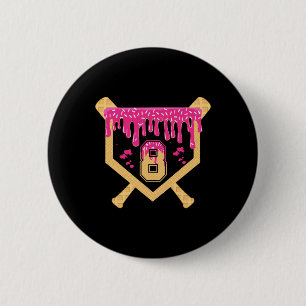 Bysebyll 8 Year Old Birthday Drip 8th Birthday Ice 6 Cm Round Badge