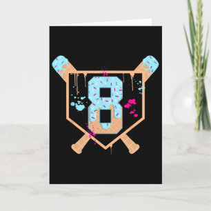 Bysebyll 8 Year Old Ice Cream Drip 8th Birthday Bo Card