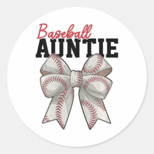 Bysebyll Auntie Vintage Sport Lover Auntie Mothers Classic Round Sticker