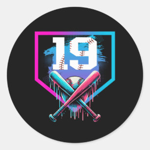 Bysebyll Birthday Boy Drip 19th Player 19 Years Ol Classic Round Sticker