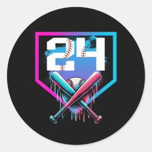 Bysebyll Birthday Boy Drip 24th Player 24 Years Ol Classic Round Sticker
