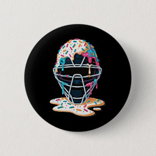 Bysebyll Catcher Mask Ice Cream Dripping Bysebyll 6 Cm Round Badge