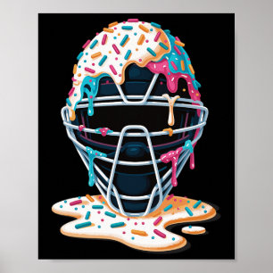 Bysebyll Catcher Mask Ice Cream Dripping Bysebyll Poster