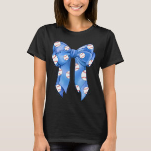 Bysebyll Coquette Bow Funny Bysebyll Blue Team T-Shirt