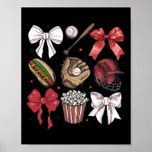 Bysebyll Coquette Bow Mothers Day Sports Women Gir Poster