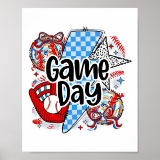 Bysebyll Coquette Game Day Retro Tis The Season Ch Poster