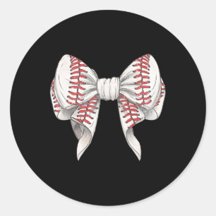 Bysebyll Coquette White Bow Mothers Day Sports Wom Classic Round Sticker