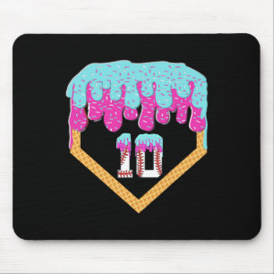 Bysebyll Drip 10 Year Old Ice Cream 10th Birthday Mouse Pad