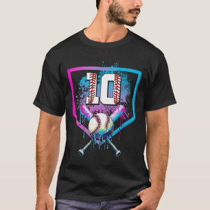 Bysebyll Drip 10th Birthday Home Plate Boy Youth 1 T-Shirt