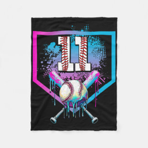 Bysebyll Drip 11th Birthday Home Plate Boy Youth 1 Fleece Blanket