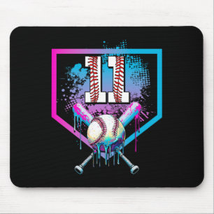 Bysebyll Drip 11th Birthday Home Plate Boy Youth 1 Mouse Pad