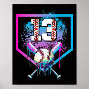 Bysebyll Drip 13th Birthday Home Plate Boy Youth 1 Poster