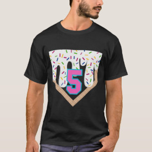 Bysebyll Drip 5th Birthday Home Plate Boys Youth 5 T-Shirt
