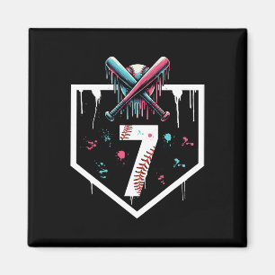 Bysebyll Drip 7th Birthday Home Plate Boys Youth 7 Magnet
