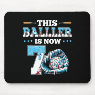 Bysebyll Drip 7th Birthday Party Boy Sport Fan 7 Y Mouse Pad