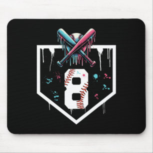 Bysebyll Drip 8th Birthday Home Plate Boys Youth 8 Mouse Pad