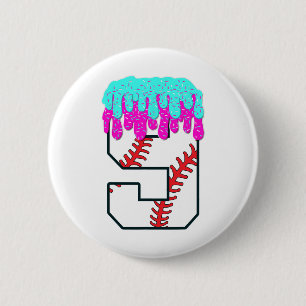 Bysebyll Drip 9 Year Old 9th Birthday Boy Jersey N 6 Cm Round Badge