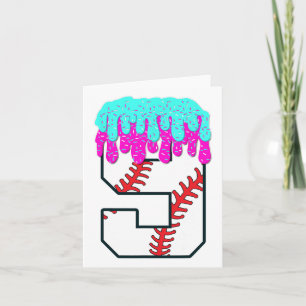 Bysebyll Drip 9 Year Old 9th Birthday Boy Jersey N Card