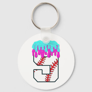 Bysebyll Drip 9 Year Old 9th Birthday Boy Jersey N Key Ring