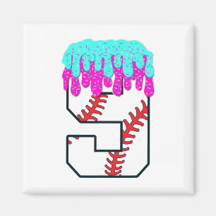 Bysebyll Drip 9 Year Old 9th Birthday Boy Jersey N Magnet