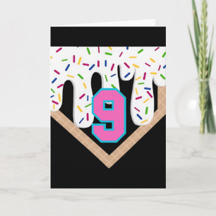 Bysebyll Drip 9th Birthday Home Plate Boys Youth 9 Card