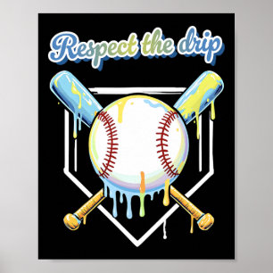 Bysebyll Drip Boy Home Plate Youth Bysebyll Respec Poster