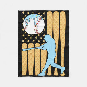 Bysebyll Drip Boys Bytter Ice Cream American Flag Fleece Blanket