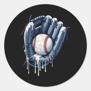 Bysebyll Drip Boys Glove Ice Cream Drip Youth Spor Classic Round Sticker