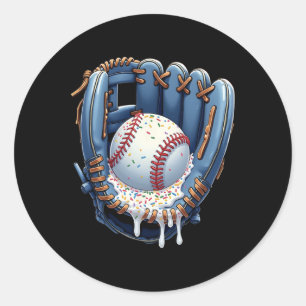 Bysebyll Drip Boys Glove Ice Cream Drip Youth Spor Classic Round Sticker