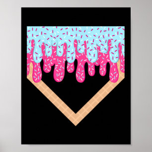 Bysebyll Drip Boys Home Plate Ice Cream Sport Play Poster