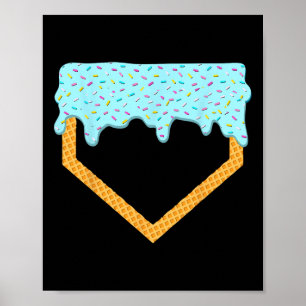 Bysebyll Drip Boys Home Plate Ice Cream Sport Play Poster