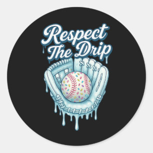 Bysebyll Drip Boys Ice-cream Drip Glove Youth Resp Classic Round Sticker