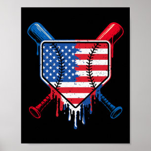 Bysebyll Drip Boys Ice Cream Patriotic American Fl Poster