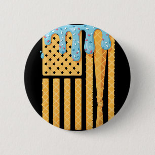 Bysebyll Drip Byt Boys Dripping Ice Cream American 6 Cm Round Badge
