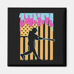 Bysebyll Drip Byt Boys Ice Cream American Flag 4th Magnet